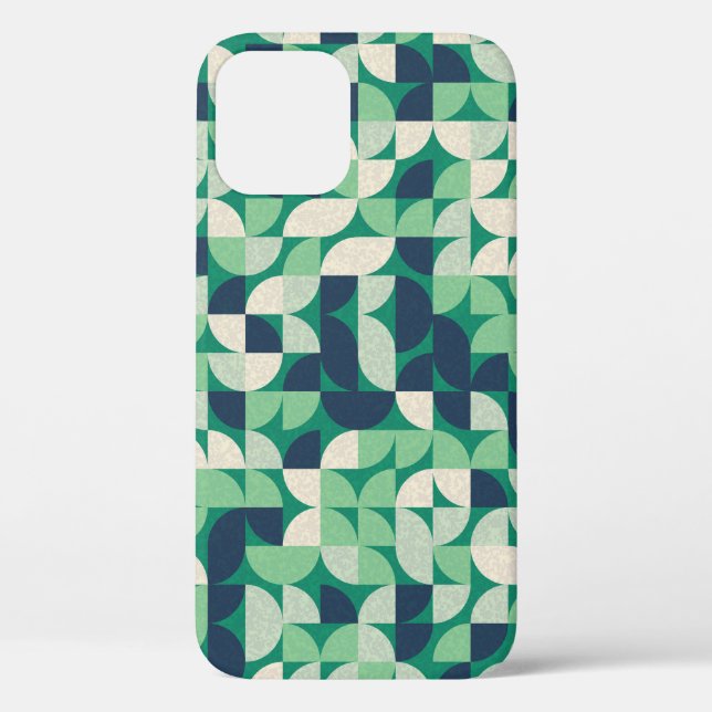 Random coloured quarter circles, generative. Case-Mate iPhone case (Back)
