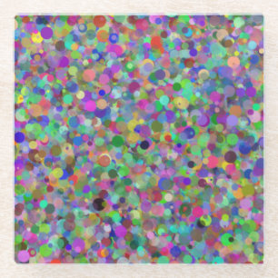 Random Dot Glass Coaster