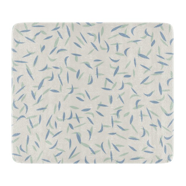 Random Flecks, Specks, Sage Green, Dusty Blue  Cutting Board (Front)