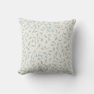 Random Flecks, Specks, Sage Green, Dusty Blue Throw Pillow