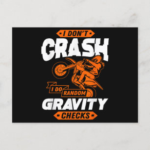 Random Gravity Checks - Motocross & Dirt Bike Holiday Postcard