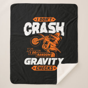 Random Gravity Checks - Motocross & Dirt Bike Sherpa Blanket