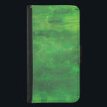 Random Green Abstract Painting Samsung Galaxy S5 Wallet Case<br><div class="desc">An abstract acrylic painting in varying hues of green.</div>
