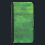 Random Green Abstract Painting Samsung Galaxy S5 Wallet Case<br><div class="desc">An abstract acrylic painting in varying hues of green.</div>