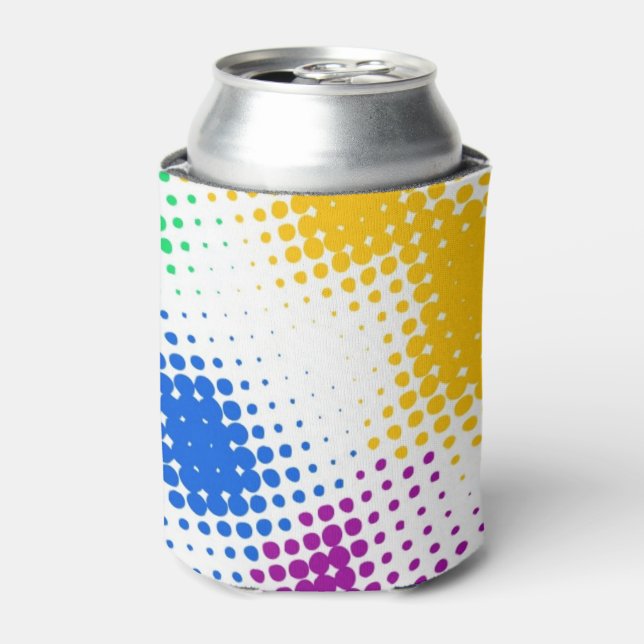 Random halftone colourful background can cooler (Can Front)