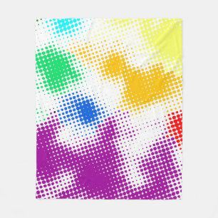Random halftone colourful background fleece blanket