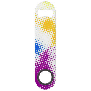 Random halftone colourful background speed bottle opener