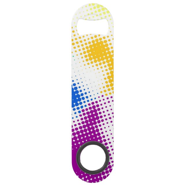 Random halftone colourful background speed bottle opener (Front)