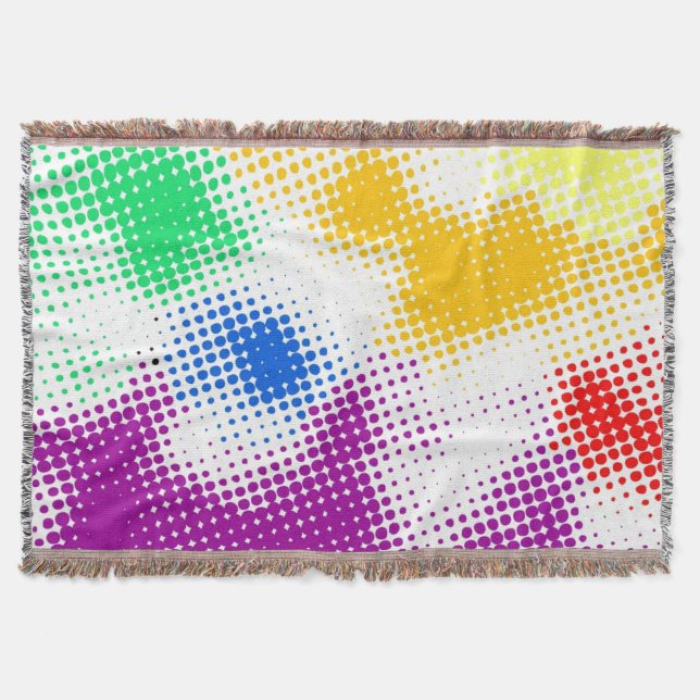 Random halftone colourful background throw blanket (Front)