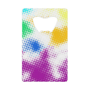 Random halftone colourful background wallet bottle opener