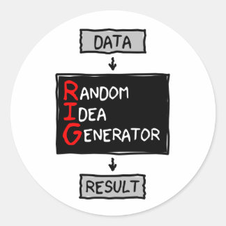 Random Idea Generator (RIG the Data) Sticker