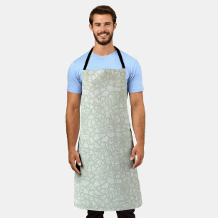 Random Leaf Mosaic Pale Green Apron