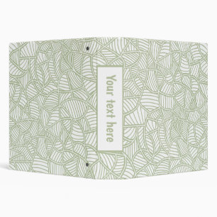 Random Leaf Mosaic Pale Green Binder
