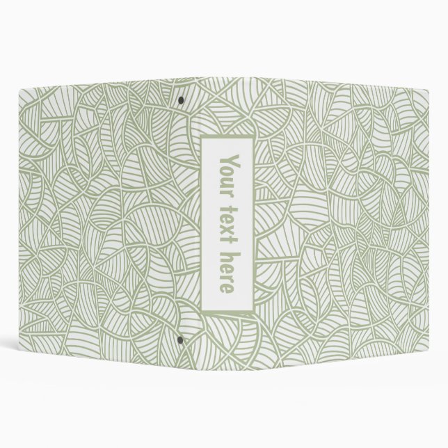 Random Leaf Mosaic Pale Green Binder (Background)