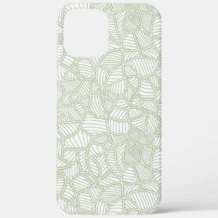 Random Leaf Mosaic Pale Green iPhone 12 Pro Max Case