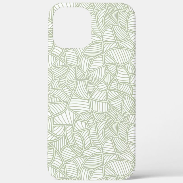 Random Leaf Mosaic Pale Green Case-Mate iPhone Case (Back)