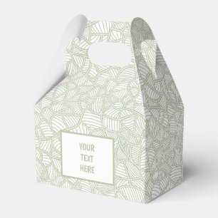 Random Leaf Mosaic Pale Green Favor Box