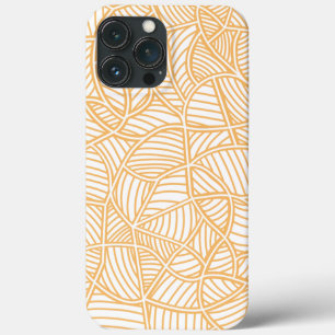Random Leaf Mosaic Pale Orange iPhone 13 Pro Max Case