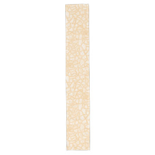 Random Leaf Mosaic Pale Orange Long Table Runner