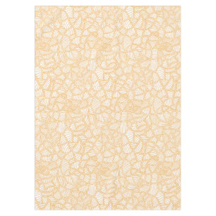 Random Leaf Mosaic Pale Orange Tablecloth