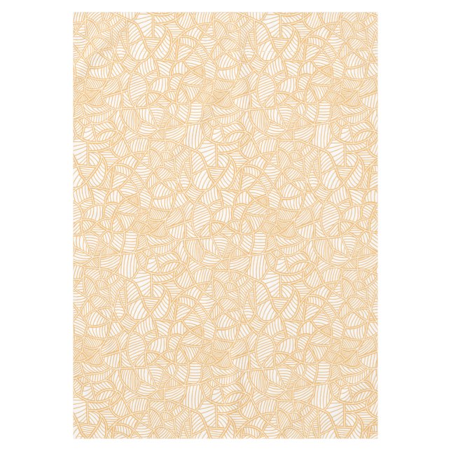 Random Leaf Mosaic Pale Orange Tablecloth (Front)