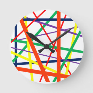 Random Lined Round Clock