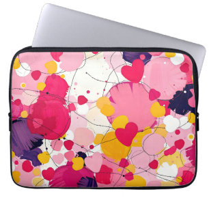 "Random Love Thoughts" - Colourful Abstract Laptop Sleeve