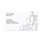 Random Numbers Math Tutor Business Cards