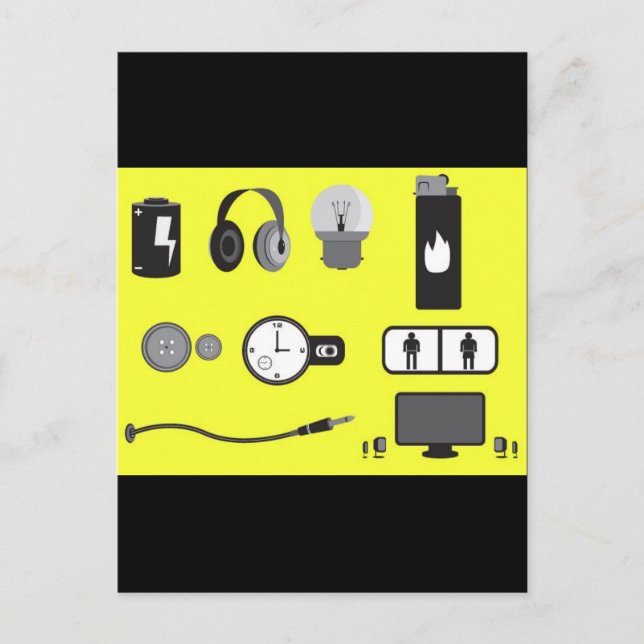 random-objects-vectors-10020801-large postcard (Front)