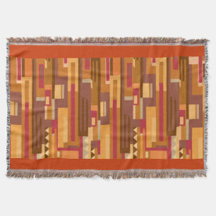 Random patterned warm toned pattern throw