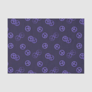 Random Purple Peace Sign Pattern Tissue Paper