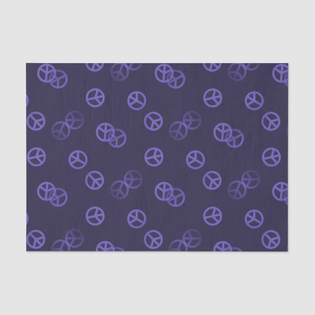 Random Purple Peace Sign Pattern Tissue Paper (Front)