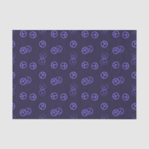 Random Purple Peace Sign Pattern Tissue Paper