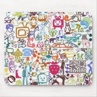 random retro mouse pad