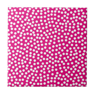 Random Scattered Whimsical Polka Dot Pattern Tile