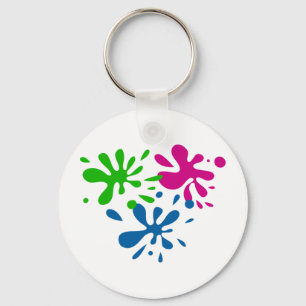 Random Splats Keychain