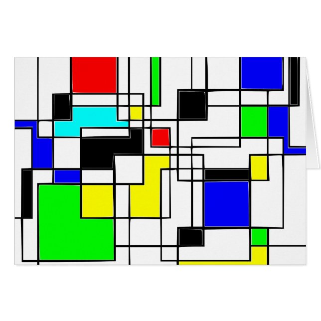 Random Squares Homage To Mondrian (Front Horizontal)