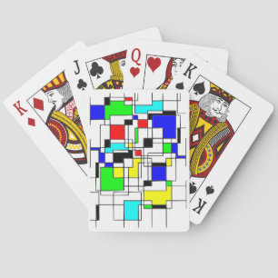Random Squares Homage To Mondrian Playing Cards