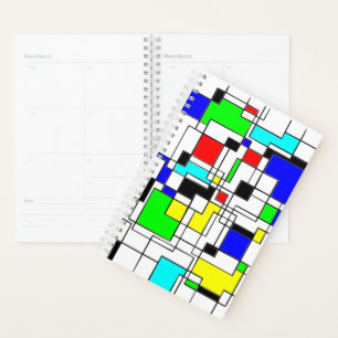 Random Squares Retro Art Planner