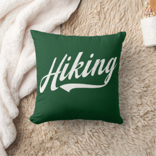 Random Varsity - Hiking, custom colour Throw Pillow