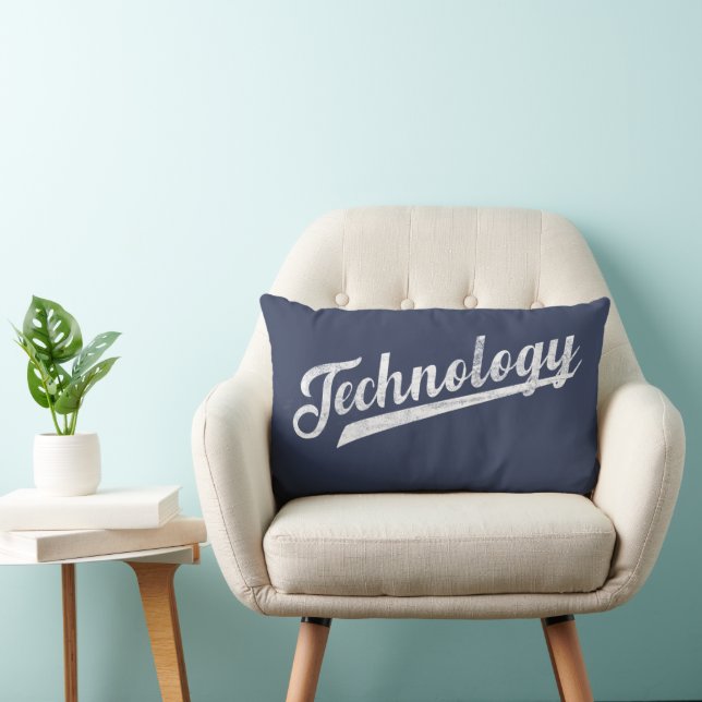 Random Varsity - Technology, custom colour Lumbar Pillow (Chair)