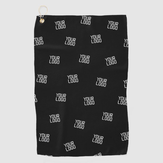 Randomly Arranged Design, Business Logo or Image Golf Towel (Front)