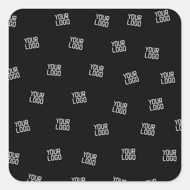 Randomly Arranged Design, Business Logo or Image Square Sticker (Front)