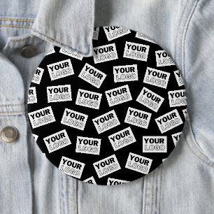 Randomly Placed Look for Your Logo or Any Photo 6 Inch Round Button