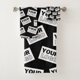 Randomly Placed Look for Your Logo or Any Photo Bath Towel Set
