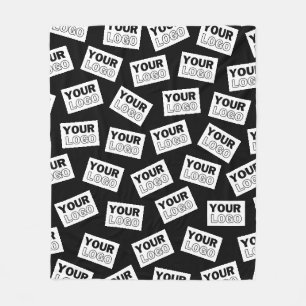 Randomly Placed Look for Your Logo or Any Photo Fleece Blanket