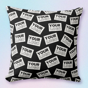 Randomly Placed Look for Your Logo or Any Photo Throw Pillow
