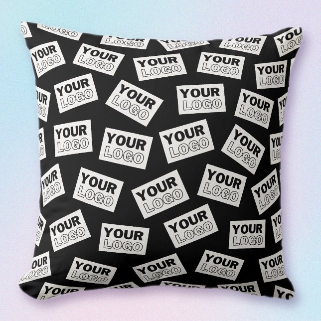 Randomly Placed Look for Your Logo or Any Photo Throw Pillow (Creator Uploaded)