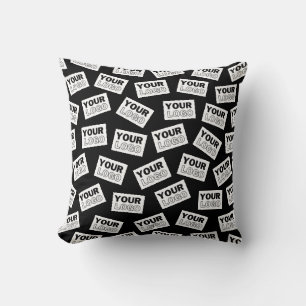 Randomly Placed Look for Your Logo or Any Photo Throw Pillow