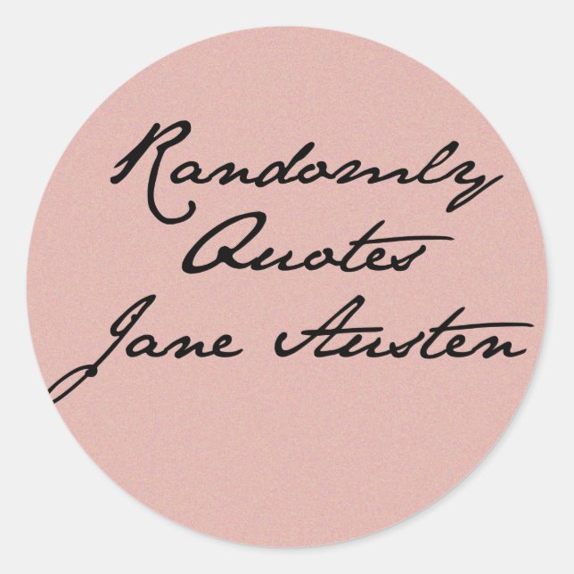 Randomly Quotes Jane Austen Stickers (Front)